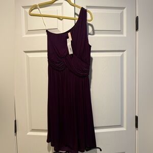 Gilli One-Shoulder Dress in Deep Purple